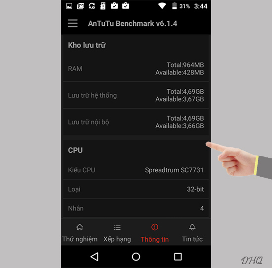 Th&ocirc;ng tin Ram CPU
